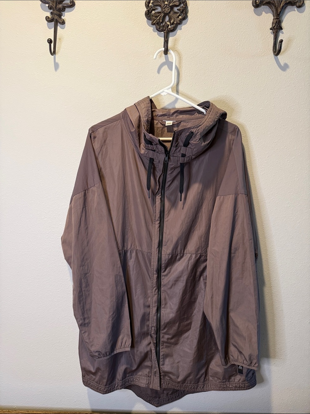 Reebok Women's Hooded Windbreaker Jacket - Taupe